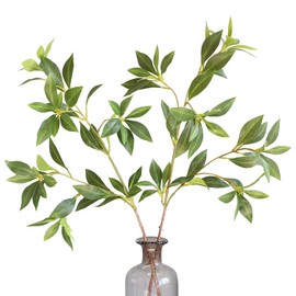 Forlaoers 2pcs 30.7" Tall Olives Artificial Branches Greenery Faux Tree Leaves Silk Flowers Fake Plant Long Stems for Vase Home Decor Living Room Table Centerpieces Indoor Wedding Decorations