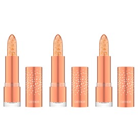 Catrice Glam In Gold Glow Lip Balm, No. 010, Transparent, Moisturising, Nourishing, Colour Matching, Natural, Vegan, Oil-Free, Paraben-Free, No Microplastic Particles, Pack of 3 (3 x 3.5 g)
