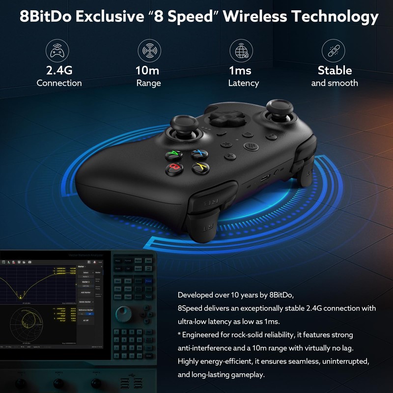 8BitDo Ultimate 2 Wireless Controller with TMR Joysticks for Windows