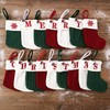 Abandi Knit Christmas Stocking with 26 Letter, 7.8 inch Mini