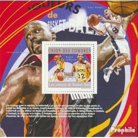 Prophila Collection Comoros Block 601 (Complete Edition) Mint NH ** MNH 2010 Basketball (Magic Johnson) (Stamps for Collectors) Ball Games without Football (Basketball/Handball/Baseball …)