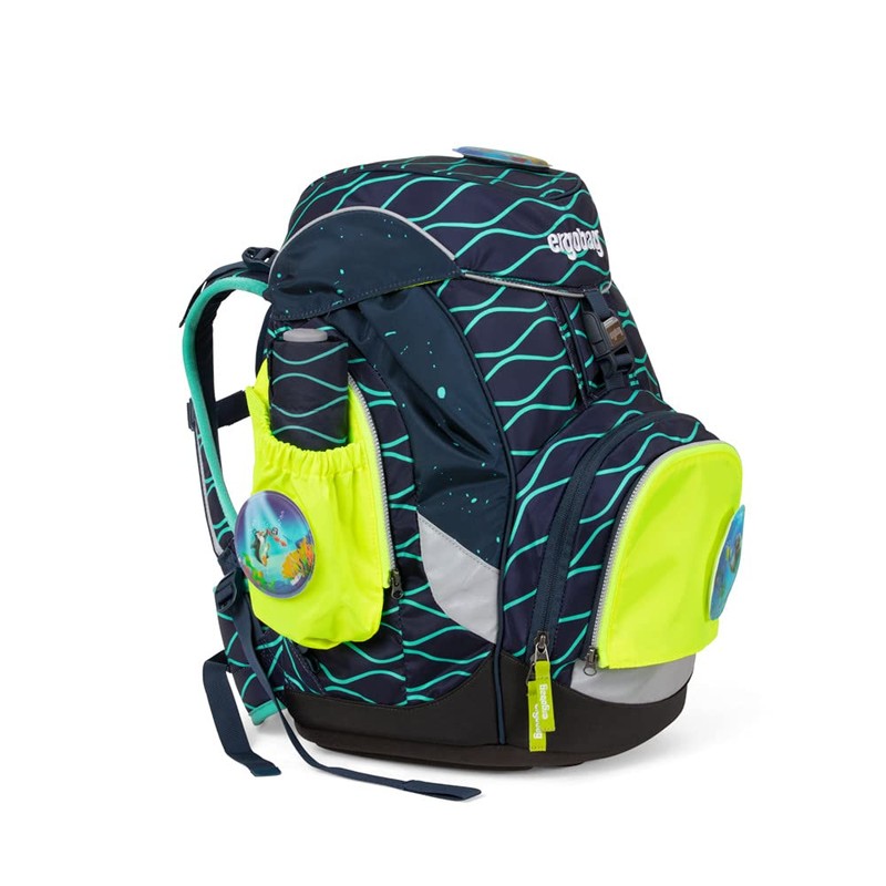 Ergobag Safety Set with Side Pockets 3-Piece Pack/Cubo/Cubo Light, yellow