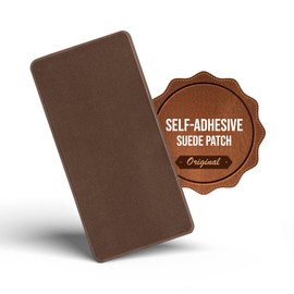 Instant MastaPlasta Suede Premium Repair Patch - Brown Suede - 8in x 4in (20cm x 10cm) - Self-Adhesive Suede Upholstery-Quality Patches for Sofas, Car Interiors, Bags, Shoes & More
