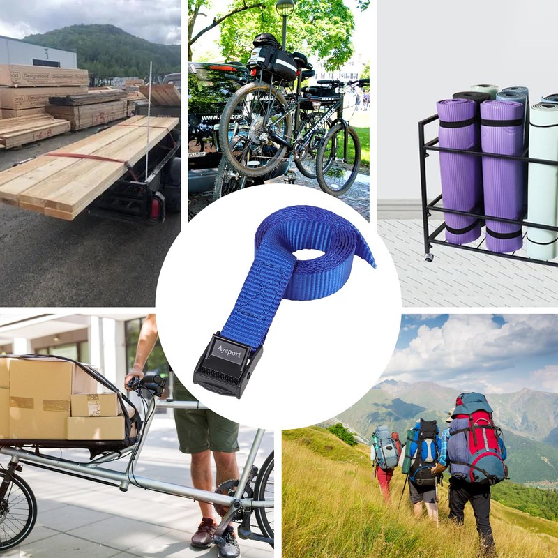 Ayaport Lashing Straps with Buckles Adjustable Cam Buckle Tie Down