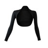 Gloop Women's Bolero Shoulder Jacket Long Sleeves Bolero, black