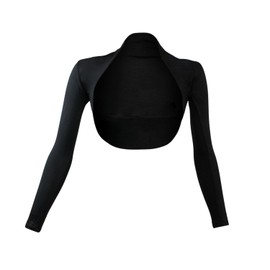 Gloop Women's Bolero Shoulder Jacket Long Sleeves Bolero, black