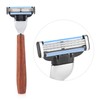 4Pcs Shaving Kit Manual Razor Stainess Steel Stand Holder Brush