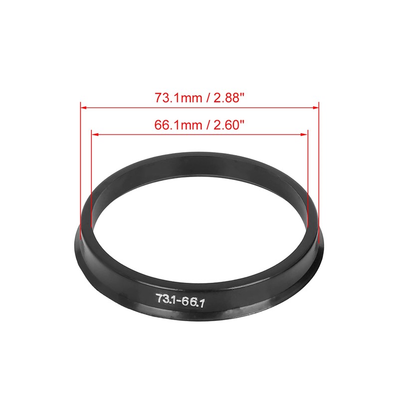 X AUTOHAUX 4 Pieces Plastic Centring Rings Spacer Rings for