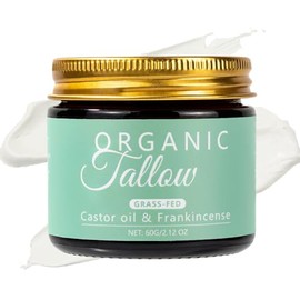 Grass-fed Beef Tallow with Frankincense Oil & Castor oil, Organic Tallow and Manuka Honey Face Moisturizer for Skin, Hydrating & Nourishing Balm for Sensitive Skin (1)