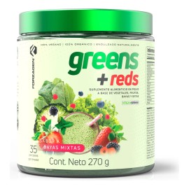 Forzagen | Vegan Greens + Reds 270 G | Vitaminas Y Fibra Sabor Mixed Berry
