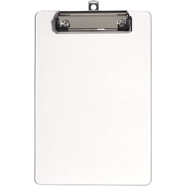 Hongri Plastic Small Clipboard, Clear A5 Memo Size Clip Board for Students, Kid, Women, Home, Low Profile Clip, Mini Size 6 x 9 in, Office Supplies & School Supplies