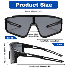 Dreaku Kids Sunglasses for Boys Girls, UV400 Protection Childrens Goggles Youth Sports Sunglasses for Baseball Cycling Climbing (White+Blue+Red)