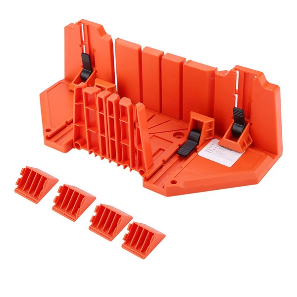 14 Inch Saw Clamping Box Wood Cutting Hand Saw with Clamp Plastic Mitre Box Hardware Tool Saw Storage Miter Box