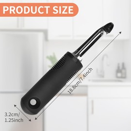 Potato Peelers, Stainless Steel Peeler with Ergonomic Non-Slip Handle, Ultra-Sharp Blade Vegetable Fruit Scraper for Potatoes, Carrots, Apples – Dishwasher Safe & Rust-Resistant