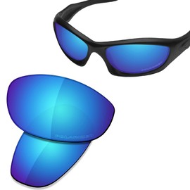 SAUCER Premium Replacement Lenses for Oakley Monster Dog Sunglasses High Defense - Glacier Blue Polarized