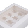 6PCS Set Cupcake Container 12 Holes Cardbord Bakery Pastry Carrier