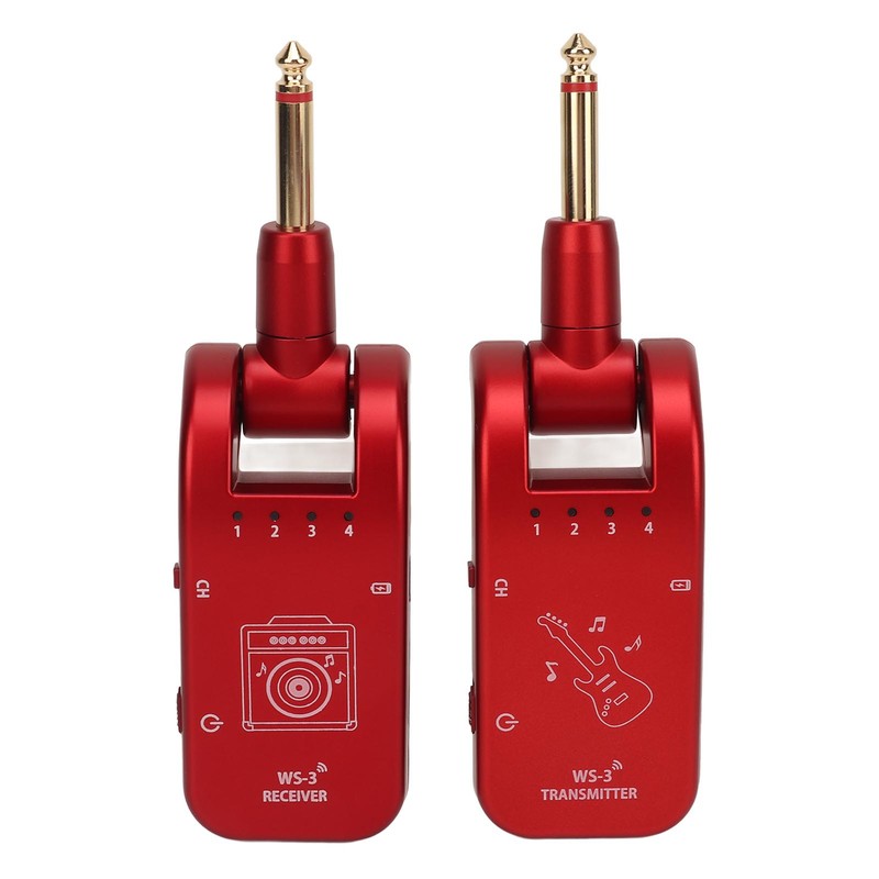 Wireless Guitar Transmitter Receiver Audio Transmission Upgraded USB Rechargeable Battery