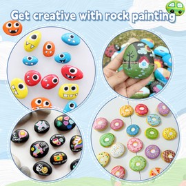 Theiuaoqwe Stones for Painting, 30 Pieces, 1-6 cm Stones Painting, Flat Pebbles Stones for Painting for Crafts, Suitable for DIY Painting Projects, Home Decorations and Vase Fillers