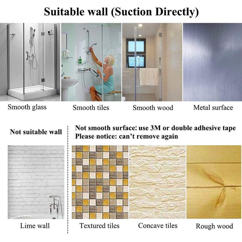 JiePai Suction Cup Towel Bar 16 Inch,Removable Vacuum Suction Towel