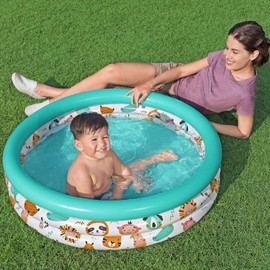 Bestway Safari Pals Kids Paddling Pool, Inflatable Paddling Pool, Kiddie Pool