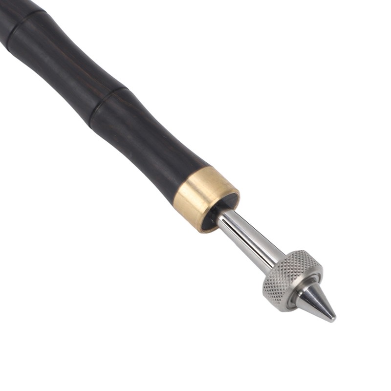 Pin Vise Hand Drill Wooden Handle Comfortable Grip Portable Pin
