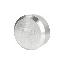 Keyed Padlock,1 23/32 in,Round,Silver