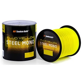 Tandem Baits Steel Mono Fluo Fishing Line for Fishing Rod | Fishing Accessories for Carp Rod | Nylon Line for Large Fishing | Carp Accessories for Professionals & Hobby Anglers 12 m/.3 mm Yellow