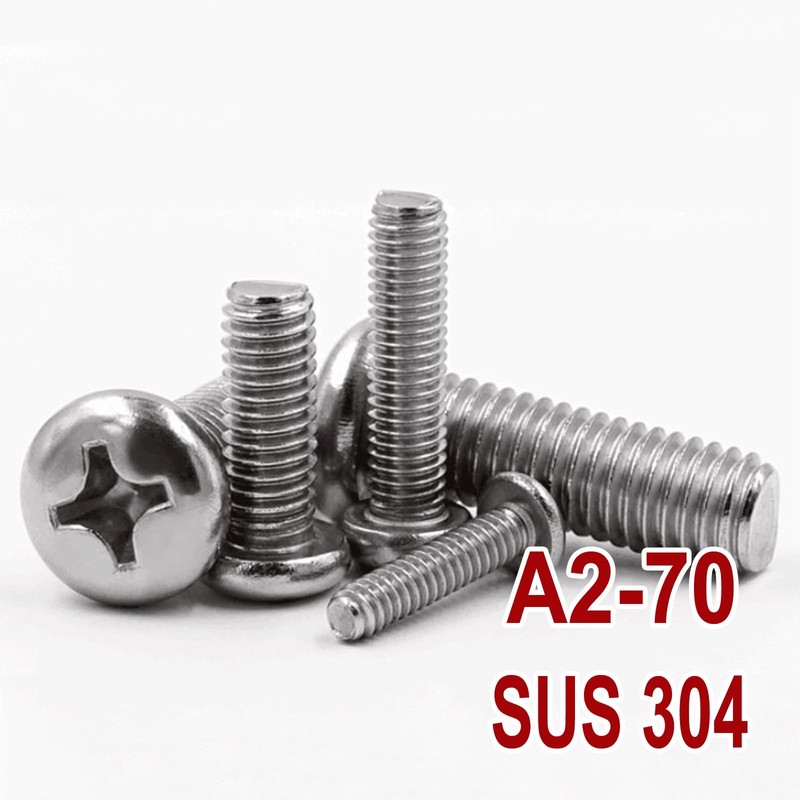 200X M4x20mm Pan Head Button Phillips Machine Socket Cap Screws