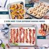 E-far Stainless Steel Baking Sheet Set of 3, 12.4”/10.5” /9.4”