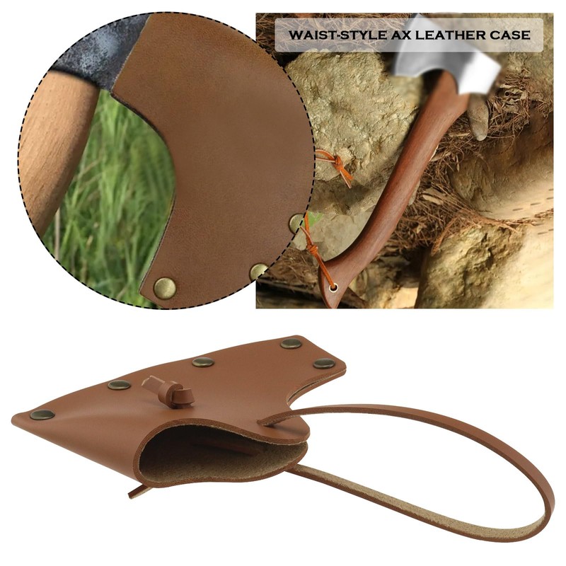 VGOL Leather Axe Blade Sheath Axe Head Protective Cover with