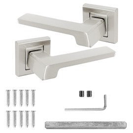 Decoranddecor Chrome Door Handles Internal – Aluminium Door Handle Sets Silver Door Handles for Interior Doors | Internal Door Handles for Bedrooms & Bathroom | Spectra Range