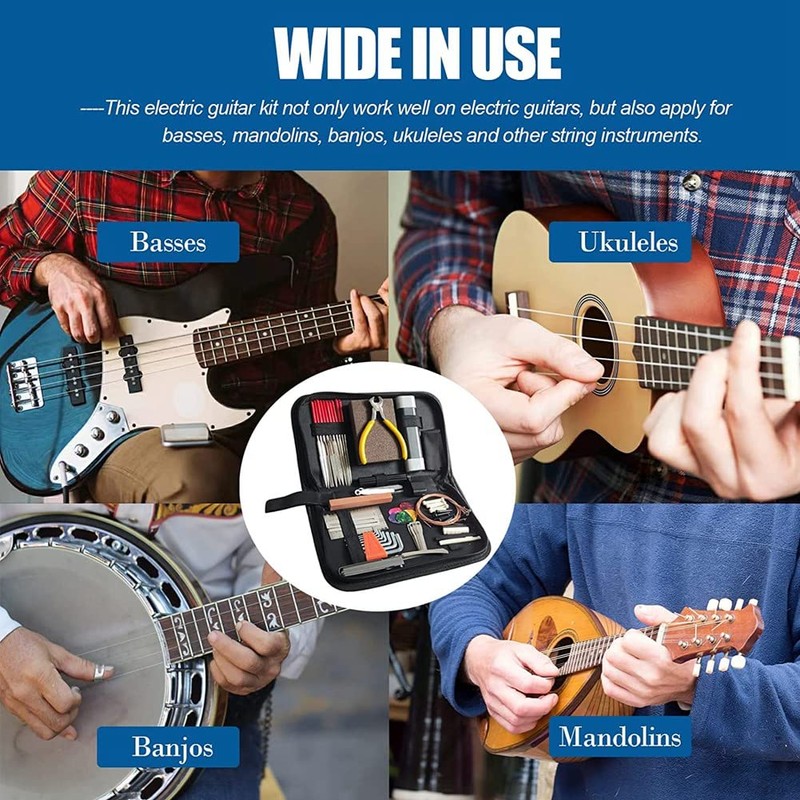 Tuperoymse 67PCS Guitar Tool Kit for Set Up,Intonation Adjustment and