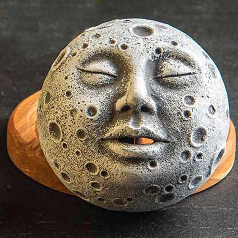Ksrnsne 1 Piece Incense Burner Moon Face Incense Burner Decoration