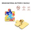 12/Pcs Autism Awareness Puzzle Heart Lapel Pins Bulk - Metal
