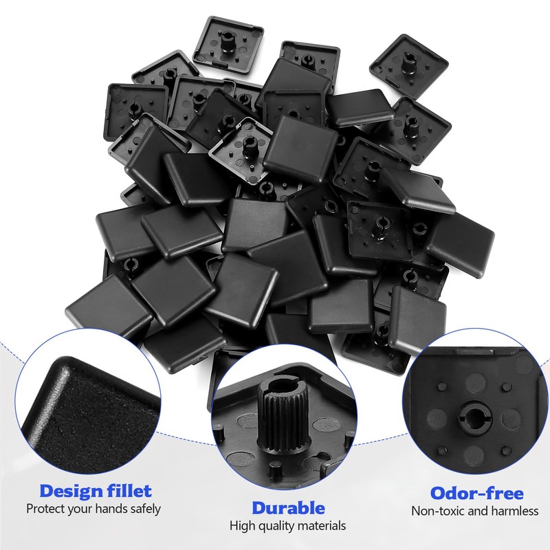 Pack of 50 End Caps Aluminium Profile 30 x 30,