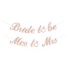 Rose Gold Bridal Shower Decorations Set, BetterJonny Elegant Photo Banner