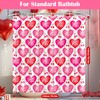 Nidoul Valentines Day Shower Curtain White Valentine's Day Shower Curtain