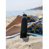 Aquio IBTB2BB Double-wall Steel Insulated Hydration Bottle with Rechargeable Bluetooth