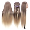 Blonde Gray Gradient Wig Hair Mannequin Head Hairdressing Styling Training