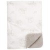 Carter's Baby Cozy-Lined Plush Blanket (White/Grey)