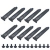 Runseaway 12PCS PCI Slot Covers Black Zinc-Plated Steel Vented Dust