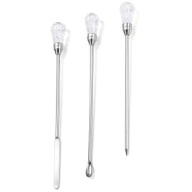 Samcos Set of 3 UV Resin Toning Sticks Tweezers Mixing Sticks DIY Craft Resin Handmade Tools Tools (Clear)
