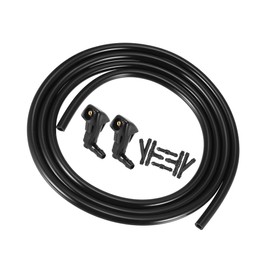 Motoforti Front Windshield Washer Nozzle Sprayer Kit, for Honda Accord 2003-2007, Plastic, with 2 Meter Fluid Hose, Black, 9pcs
