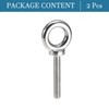 QUARKZMAN Pack of 2 M8 x 50 mm Eye Bolts