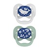 Dr. Brown's Advantage Glow-in-The-Dark 2 Piece Stage 1 Pacifiers, Blue,
