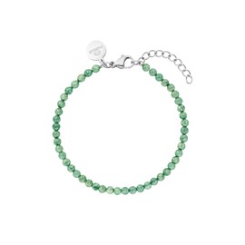 Purelei® Aventurine Women's Bracelet Durable Stainless Steel Waterproof Bracelet Aventurine Beads 16-19cm Length Adjustable, Stainless Steel