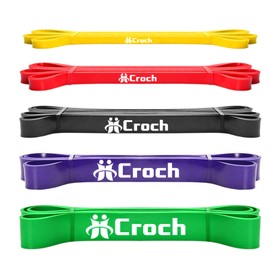Croch Resistance Band for Pull-Ups Made of Natural Latex Resistance Bands as Resistance and Support for Pull-Up with Exercise Instructions (English language not guaranteed), Strength Training and