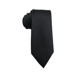 Wehug Men's Classic Solid Plaid Tie Silk Woven Necktie Jacquard Neck Black Striped Ties For Men EU-LD0079