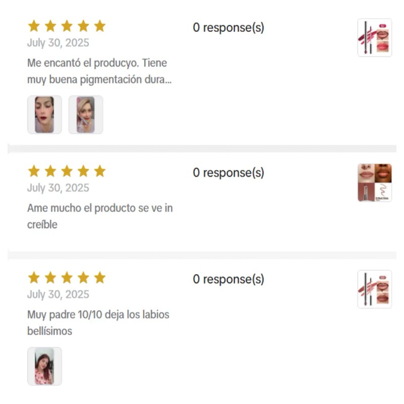 Lápiz Labial Líquido Mate Olibolla Color 07 Ángel de Larga