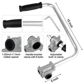 TIUDUCIY 1 Pack Ergonomic Trimmer Grip String Handle - Weed Eater and Lawn Trimmer Handle Extension with Bracket Clamp-for Lawn Care, Landscaping, Yard Trimming Edging